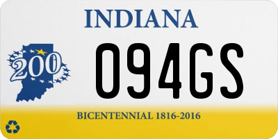 IN license plate 094GS