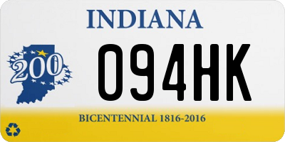 IN license plate 094HK