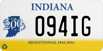 IN license plate 094IG