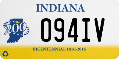 IN license plate 094IV