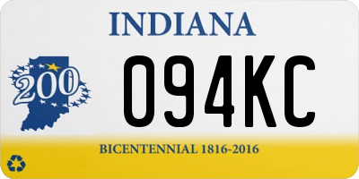 IN license plate 094KC