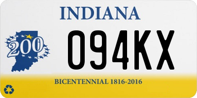 IN license plate 094KX