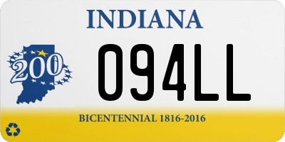 IN license plate 094LL