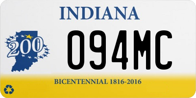 IN license plate 094MC