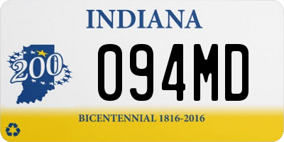 IN license plate 094MD