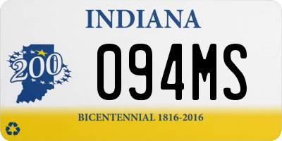 IN license plate 094MS