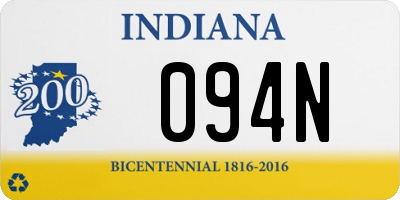 IN license plate 094N