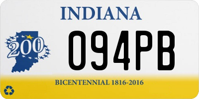 IN license plate 094PB