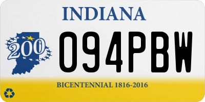 IN license plate 094PBW