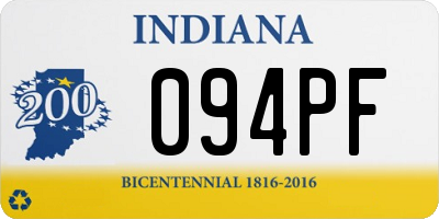 IN license plate 094PF