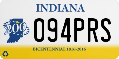 IN license plate 094PRS
