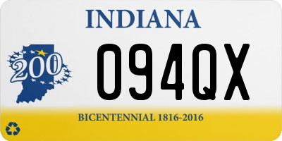 IN license plate 094QX