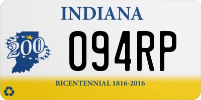 IN license plate 094RP