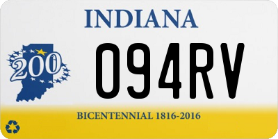 IN license plate 094RV