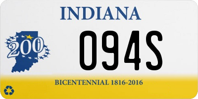 IN license plate 094S