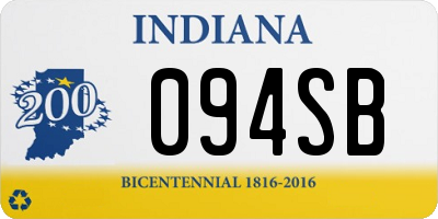 IN license plate 094SB