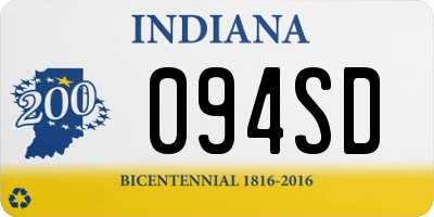 IN license plate 094SD