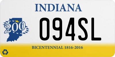 IN license plate 094SL