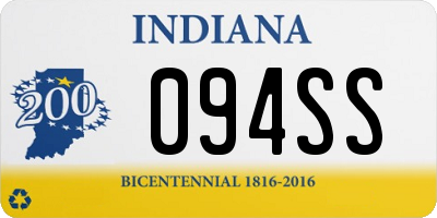 IN license plate 094SS