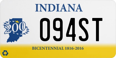 IN license plate 094ST