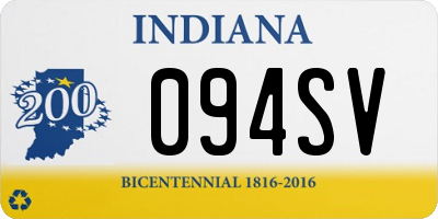 IN license plate 094SV