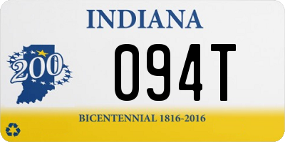 IN license plate 094T