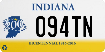 IN license plate 094TN