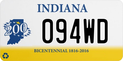 IN license plate 094WD