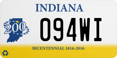 IN license plate 094WI