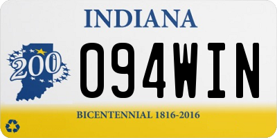 IN license plate 094WIN