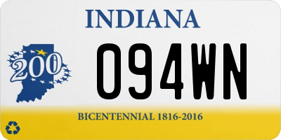 IN license plate 094WN