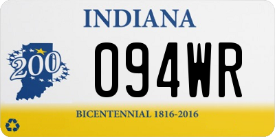 IN license plate 094WR