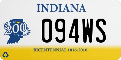 IN license plate 094WS