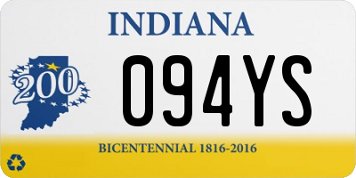 IN license plate 094YS