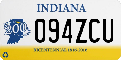 IN license plate 094ZCU