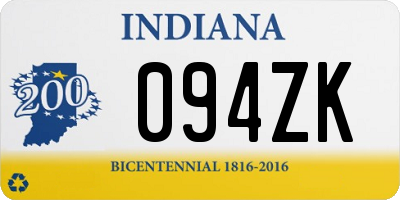 IN license plate 094ZK