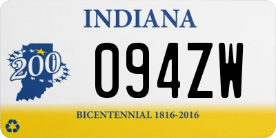 IN license plate 094ZW