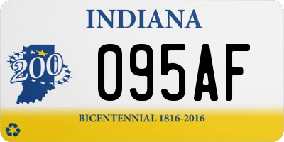 IN license plate 095AF