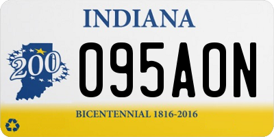 IN license plate 095AON