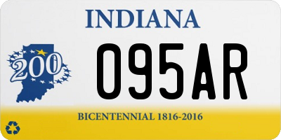 IN license plate 095AR