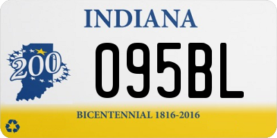 IN license plate 095BL