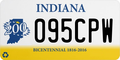 IN license plate 095CPW
