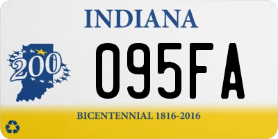 IN license plate 095FA