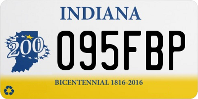 IN license plate 095FBP