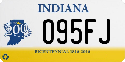 IN license plate 095FJ