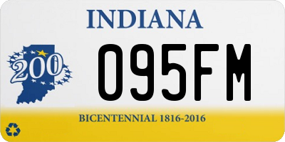 IN license plate 095FM