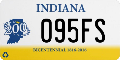IN license plate 095FS