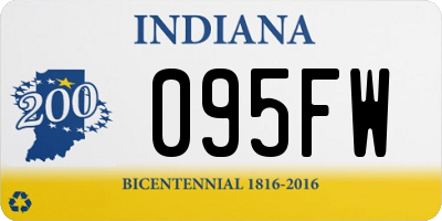 IN license plate 095FW