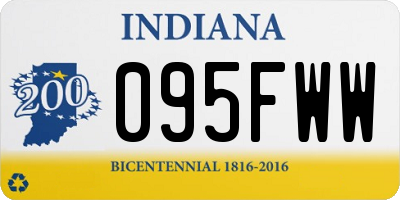 IN license plate 095FWW