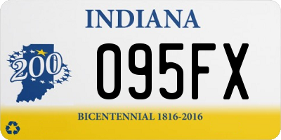 IN license plate 095FX